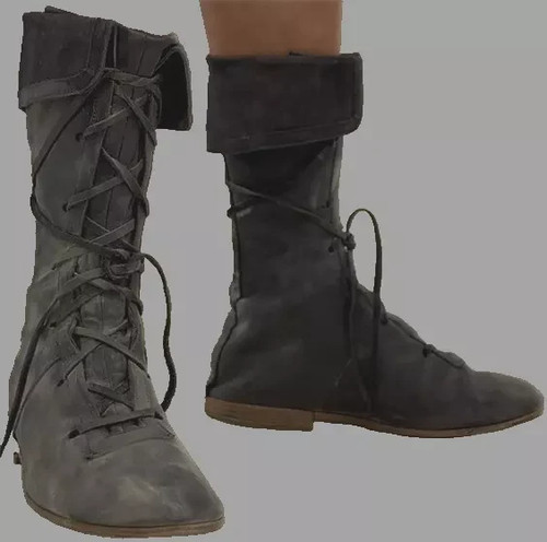 Medieval genuine leather boots - medieval,