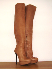 Gianmarco Lorenzi Sexy Stiefel High Heel Platform Stiletto Knee Boots 38 UK5