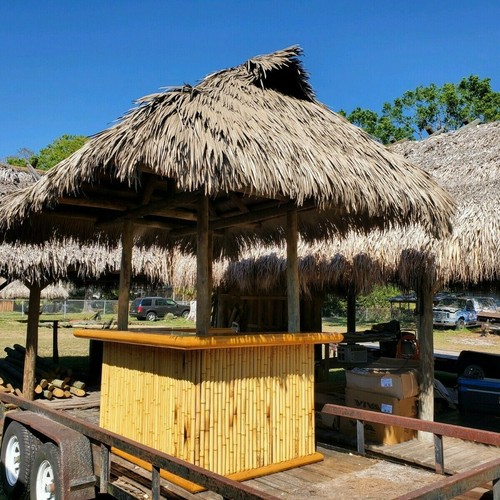 Custom built tiki - bar, with