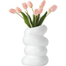 Flower Vase Plastic Spiral Modern Minimalist Small Bud Flower Arrangement Decor