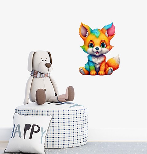 Baby fox wall art - baby,