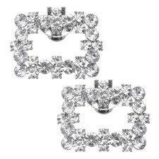 2pcs Rhinestone Shoe Clips