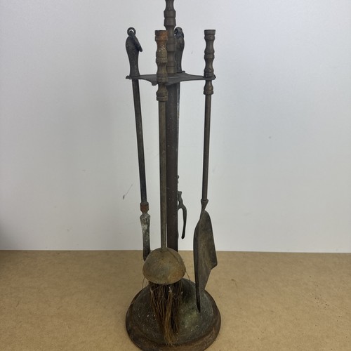 Vintage brass fireplace - brass,