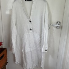 Linen White Shirt Dress Zara