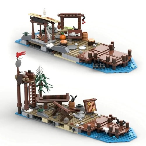 Moc viking village expansion - village,