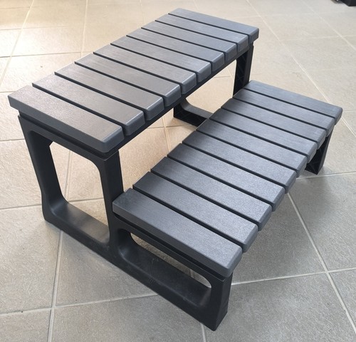 Grey tier hot tub step - hot,