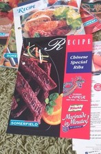 SOMERFIELD- vintage Recipe Cards ..over 70 Cards.. With Chef Ross Burden