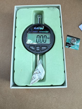 KATSU Digital Dial Gauge 0.01 mm/0.0005 Inch DTI Dial Gauge 0-12.7 mm Large LCD
