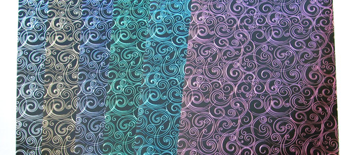 Hunkydory swirls black - swirls, pink