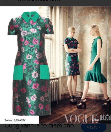 Erdem jade green - erdem, floral