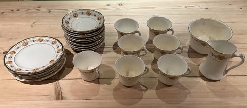 Vintage china tea set pieces - tea,