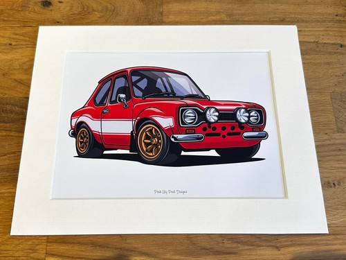 Ford escort cartoon style - escort,