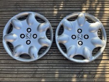 x2 Genuine Peugeot 106 Opus 13” Wheel Trims Hub Caps Pair