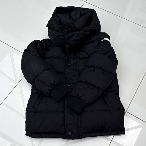 Moncler boys black hooded down - black,