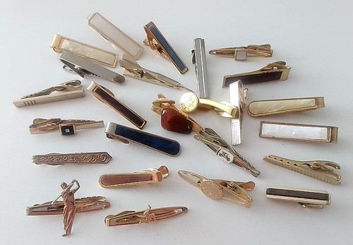 Vintage tie clips - x, /