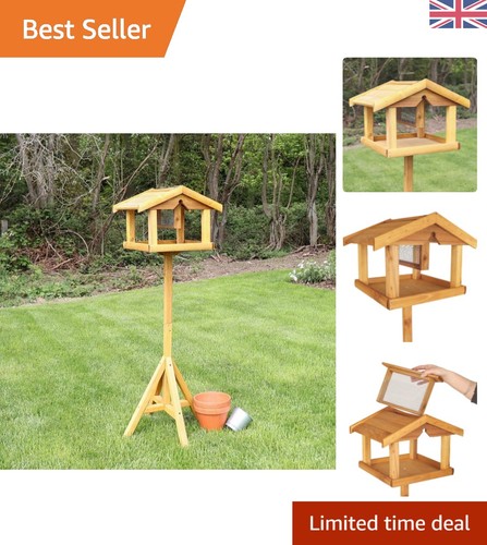 Durable wood bird table with - durable,