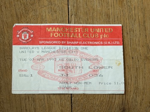 Ticket 1991 manchester - ticket,