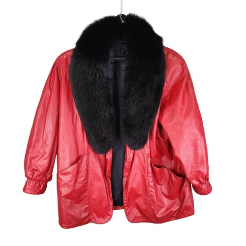 Vintage red leather - red,
