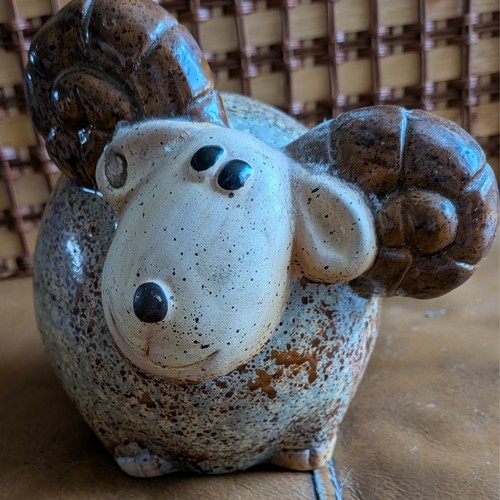 Pottery craft stoneware ram - pottery,