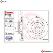 2x BRAKE DISC 09.D690.11 FOR