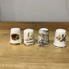  Vintage bone china Thimbles VGC