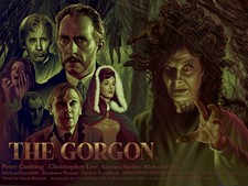 THE GORGON 1964 Quad poster print 30x40" Hammer Horror Peter Cushing FREE P&P
