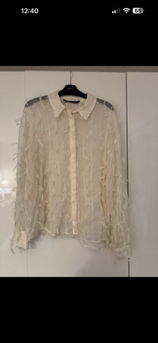 Zara ivory sheer - zara, blouse