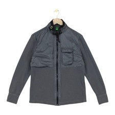 Ma Strum Slim Fit Jacket Mens Size M Grey Knit Cotton