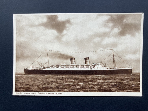 Vintage cunard liner postcard - cunard,