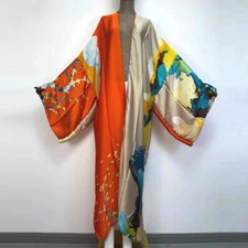 Red Floral print Kimono ,Long