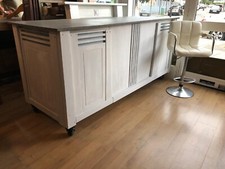 INDUSTRIAL FRENCH RETRO STYLE PORTABLE BUFFET SHOP COUNTER BAR KITCHEN ISLAND