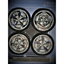 Tyres + Rims with spinners for 1/18 scale car models, Hot Rods, Street rods,