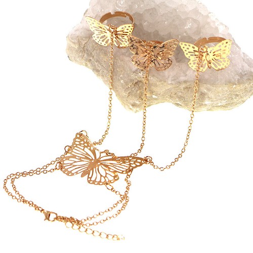 Adjustable butterfly bracelet - adjustable,