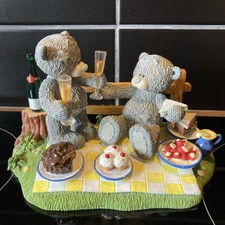Me To You "PERFECT PICNIC" 2004 Blue Nose Bear, tatty teddy figurine / ornament