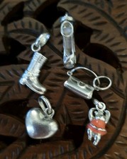 Links of London Sweetie Bracelet Charms x 5 Genuine Sterling Silver