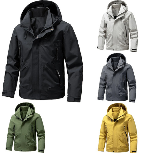 Mens waterproof jacket hooded - waterproof,