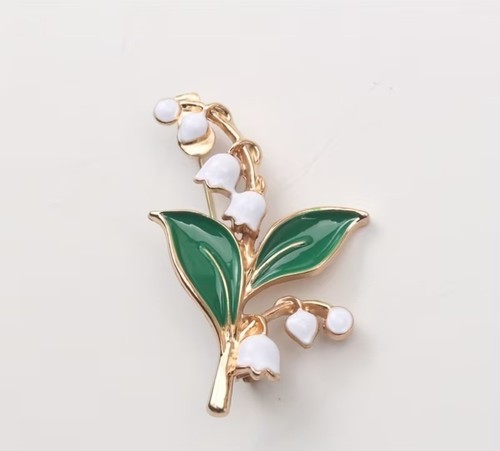 Lily the valley brooch - valley,