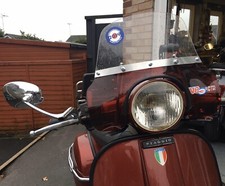 Vespa PX DISC Model (2000-2018) Brake Mount Oval Overtaking Mirror - Chrome