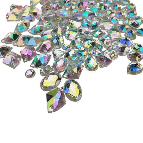 50x clear flat back faceted - flat,
