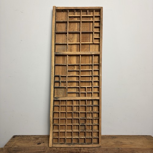 Vintage wooden printers tray - wooden,
