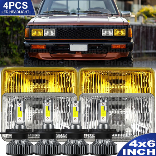 4pcs 4x6 led headlights - 4x6", hi-lo