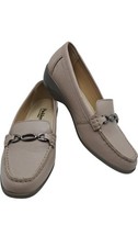 Padders Beige Loafers Leather Women's Shoes Size 5.5 Wide Fit T2350 KET41