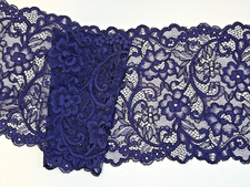 Navy Blue Corded Floral  Wide