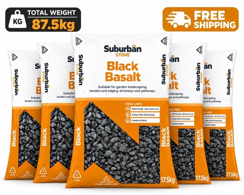 5kg black basalt chippings - 87.5kg,