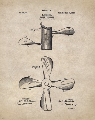 Fishing boat propeller - propeller, patent
