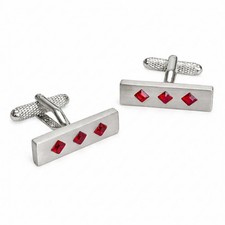 Siam Crystals Cufflinks - Onyx