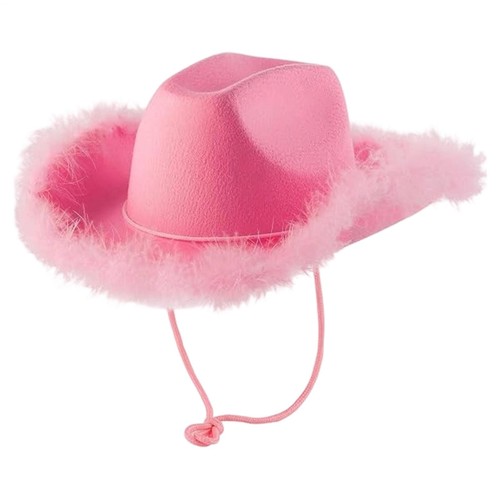 Cowgirl hat with fluffy - hat,