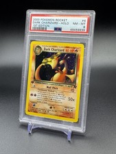 2000 WOTC Pokémon Team Rocket Dark Charizard 1st Edition Holo 4/82 PSA 8