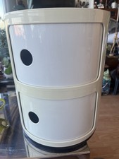 1970’d Kartell Componibili Anna Castelli Ivory / White Design Classic 4965-6-7 