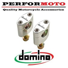 Domino Silver Handlebar Clamps 28mm Fat Bar / Big Bar to fit Kawasaki Bikes